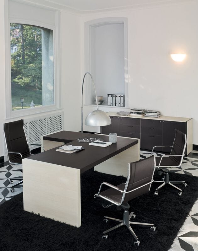 Деревянный угловой рабочий стол с ящиками i 4 Mariani ARCH-00129879 - Вид №8