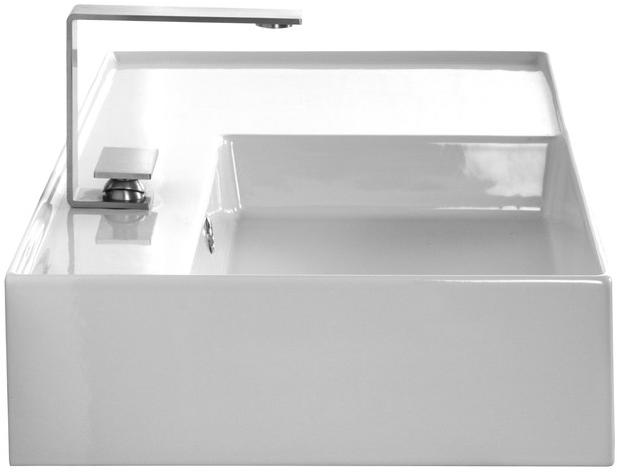 5115 Подвесная раковина настенная овальная Scarabeo Ceramiche Teorema 2.0 белая - Вид №2