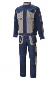 68840 Костюм "Прогресс" темно-синий с серым  Летняя спецодежда  размер 60-62/182-188