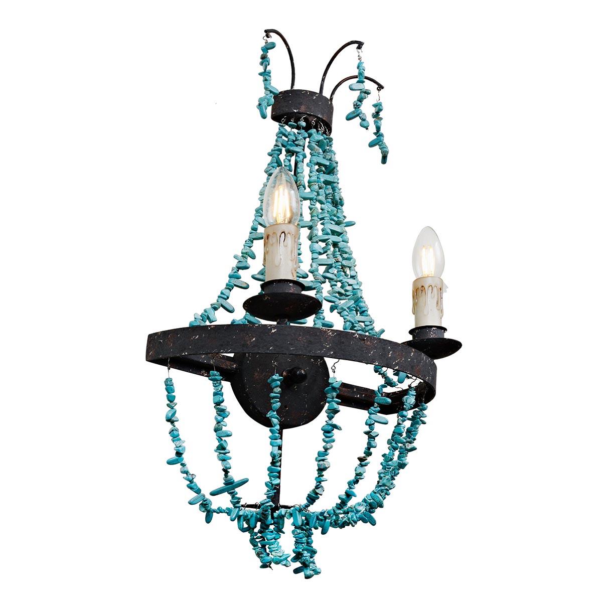 Бра настенное голубое iLamp Perla Loft Loft 6224BW ILAMP СВЕЧА 00-3949167 Голубой  - Вид №3