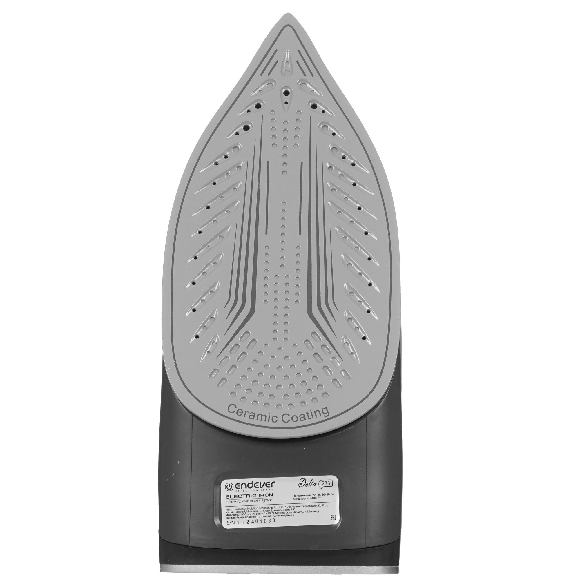9225637 Утюг Endever DELTA-233 черный KROMAX STDN-0058632 - Вид №3