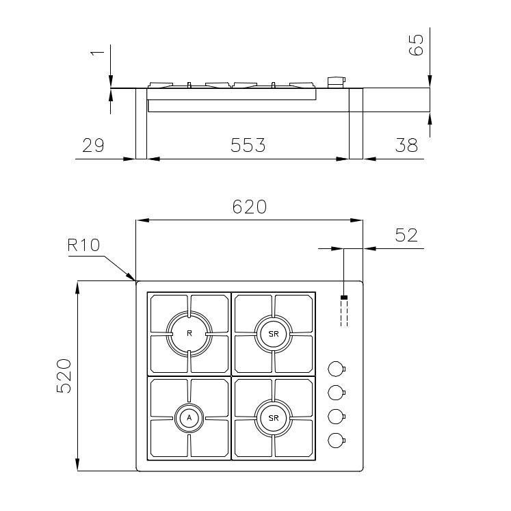 7256032 Варочная панель S4000 7256032 Fosterspa  - Вид №1