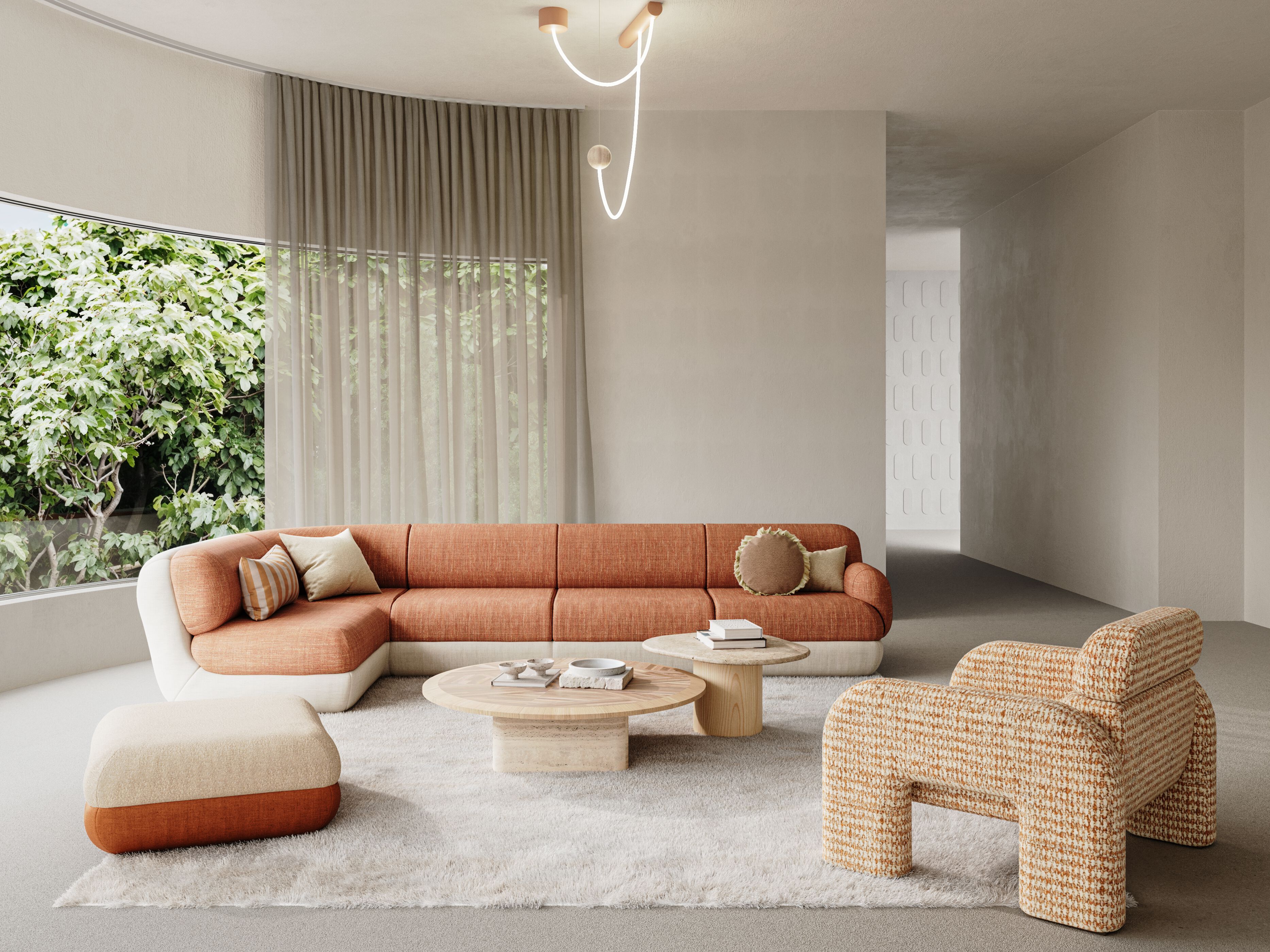 Тканевое кресло без подлокотников Mambo Unlimited Ideas Mood ARCH-00136859 - Вид №5