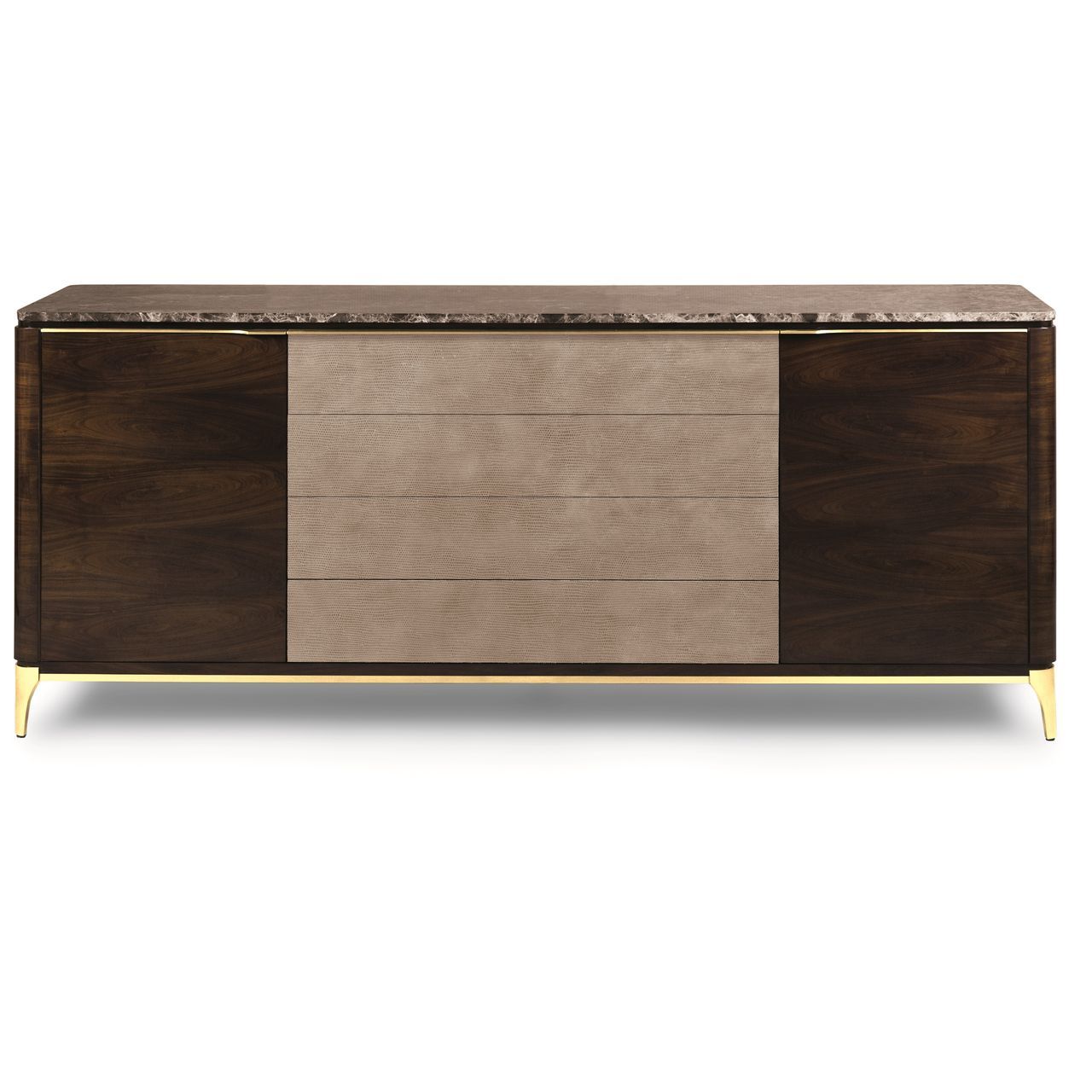 Мебель из дерева и кожи с дверцами, ящиками и мраморной столешницей Hurtado Evolution ARCH-00134693 - Вид №1