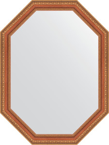 BY 7055 Зеркало в багетной раме - бронзовые бусы на дереве 60 mm EVOFORM Octagon