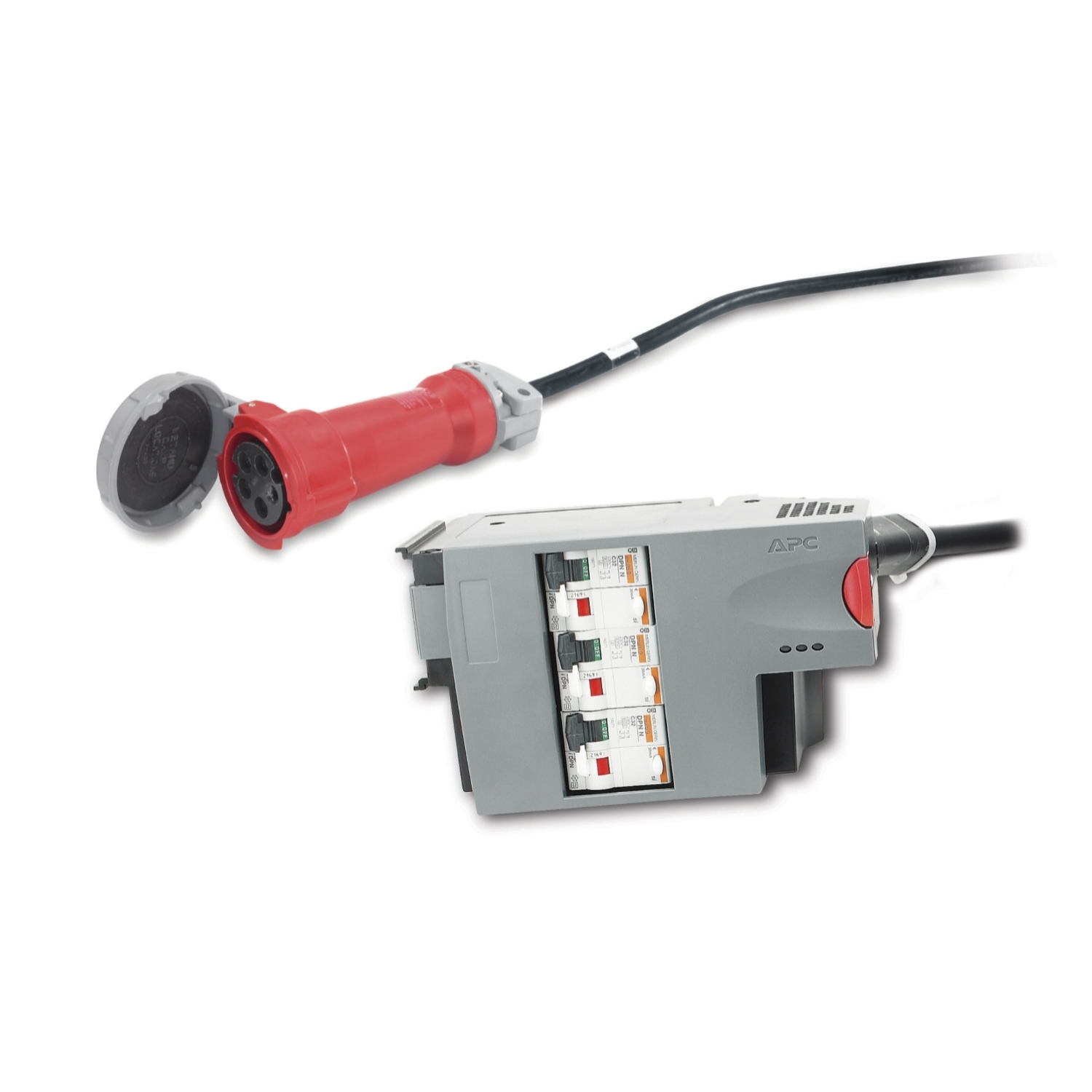 PDM316IEC-30R-860 Модуль распределения питания, 3 полюса, 5 проводов, устройство защитного отключения, 16 А, 30 мА, IEC309, 860 см Schneider Electric 