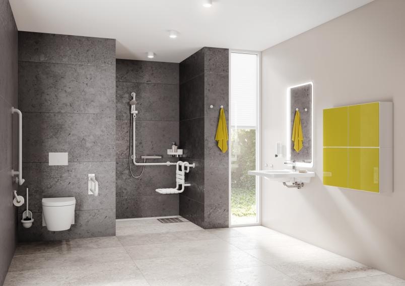 801.35B210 Поручень для душа с держателем для душа HEWI Edition matt | Polyamid  - Вид №5