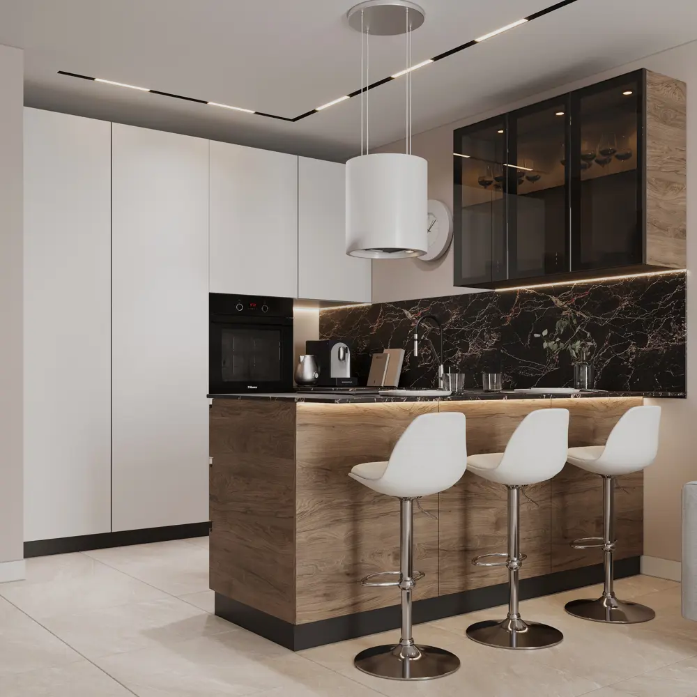 Фасад для кухни Токио Delinia ID 29.7×76.5 см в цвете темное дерево 86423434 STLM-0864030 - Вид №6