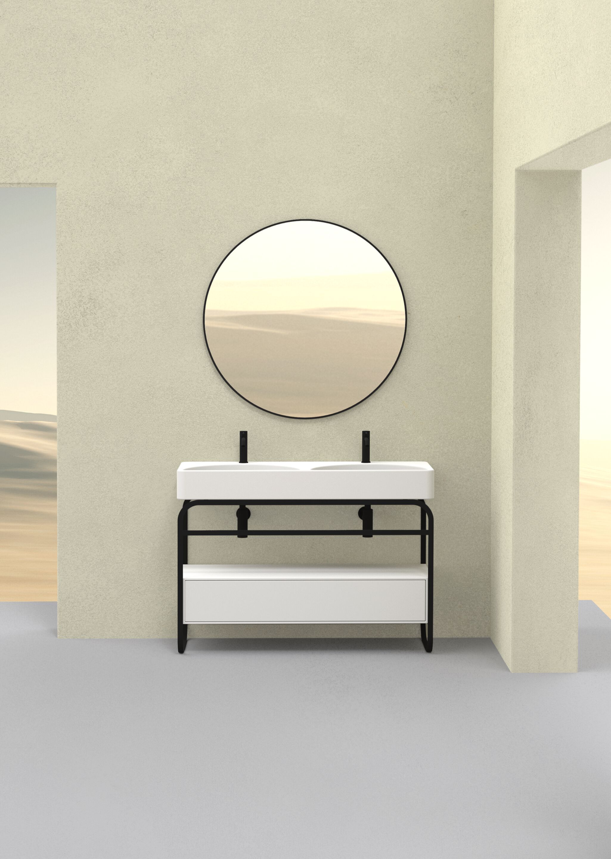 Зеркало со встроенным настенным освещением Alice Ceramica Lunaris ARCH-00034897 - Вид №4