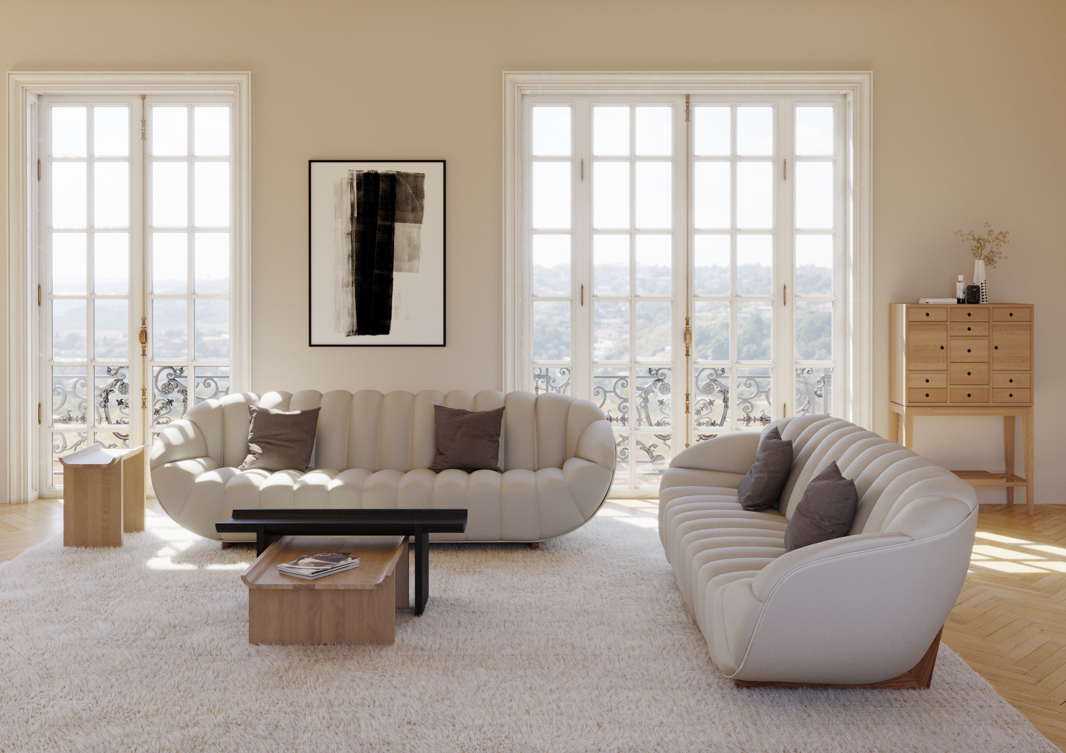 2-местный тканевый диван Wewood RABELO ARCH-00001150 - Вид №1