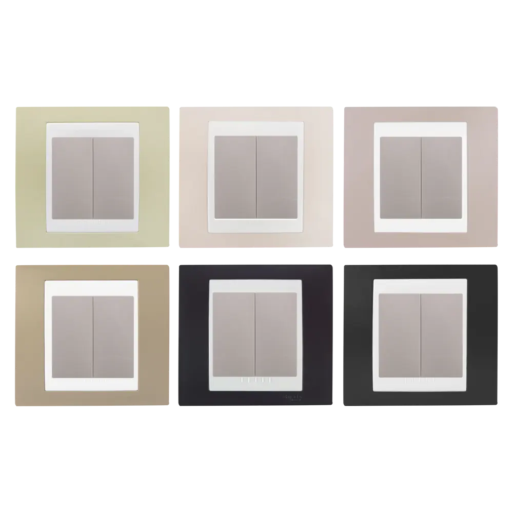 Выключатель встраиваемый Systeme Electric Unica 2 клавиши, цвет белый STLM-2207161 - Вид №1