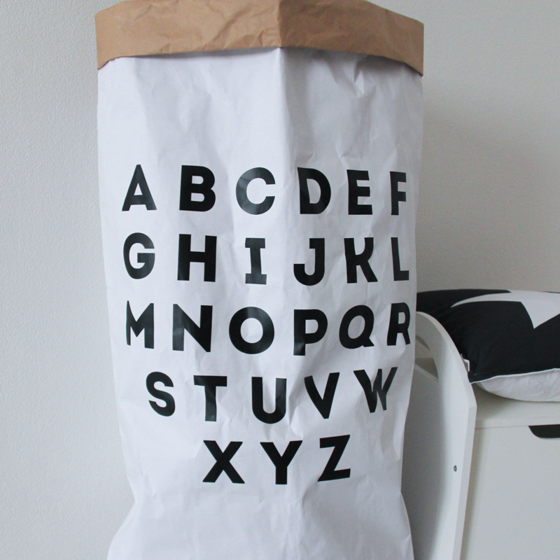 Эко-мешок для игрушек Alphabet из крафт бумаги VAMVIGVAM  282065 Белый;бежевый Santreyd  - Вид №4