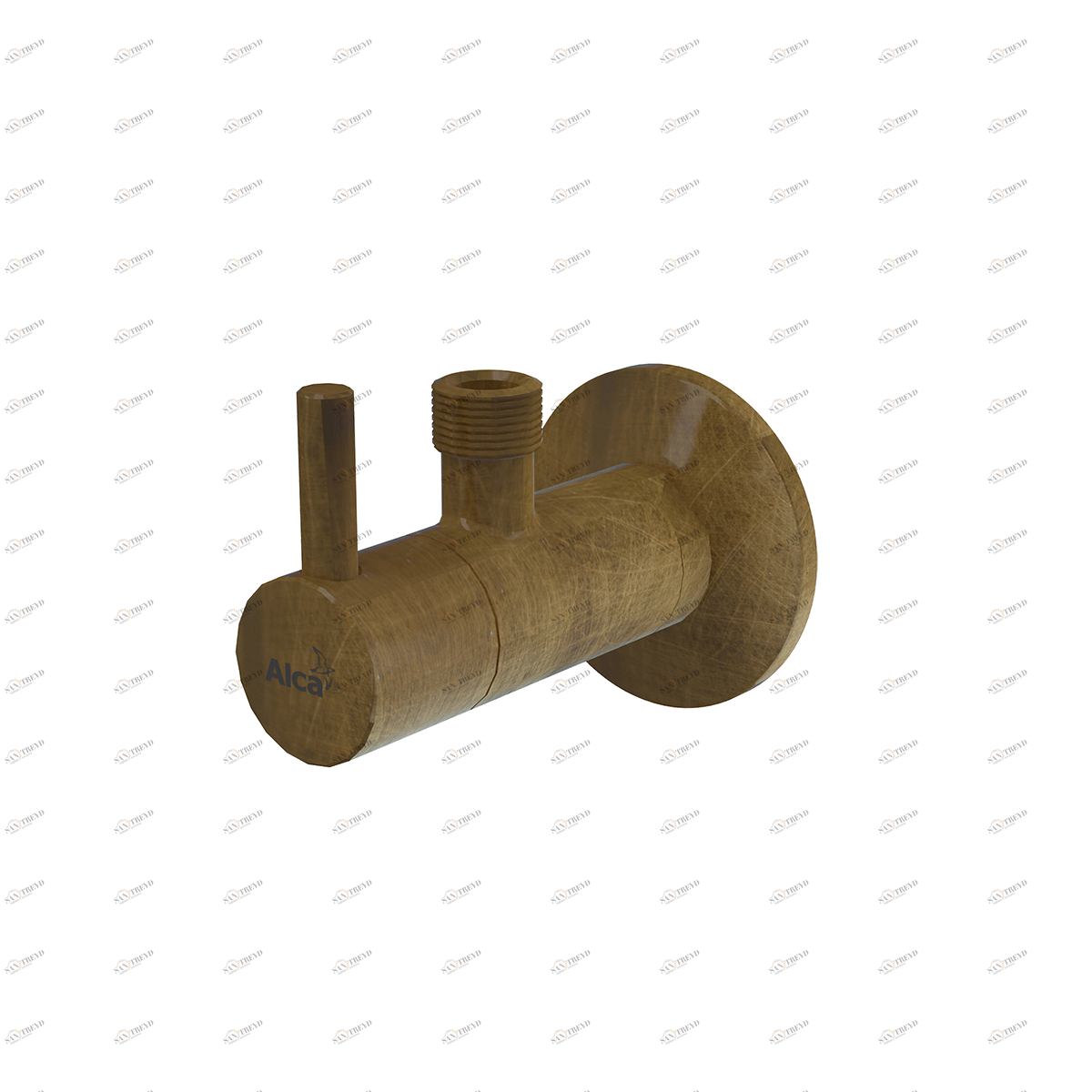 Угловой вентиль с фильтром 1/2"×3/8", круглый, бронза-antic ALCAPLAST ARV001ANTIC