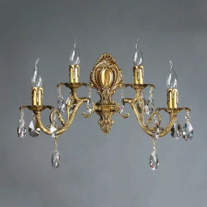 Бра настенное бронзовое Ambiente Alicante 8888/2+2 AB Tear drop AMBIENTE ALICANTE 00-3888997 Бронза