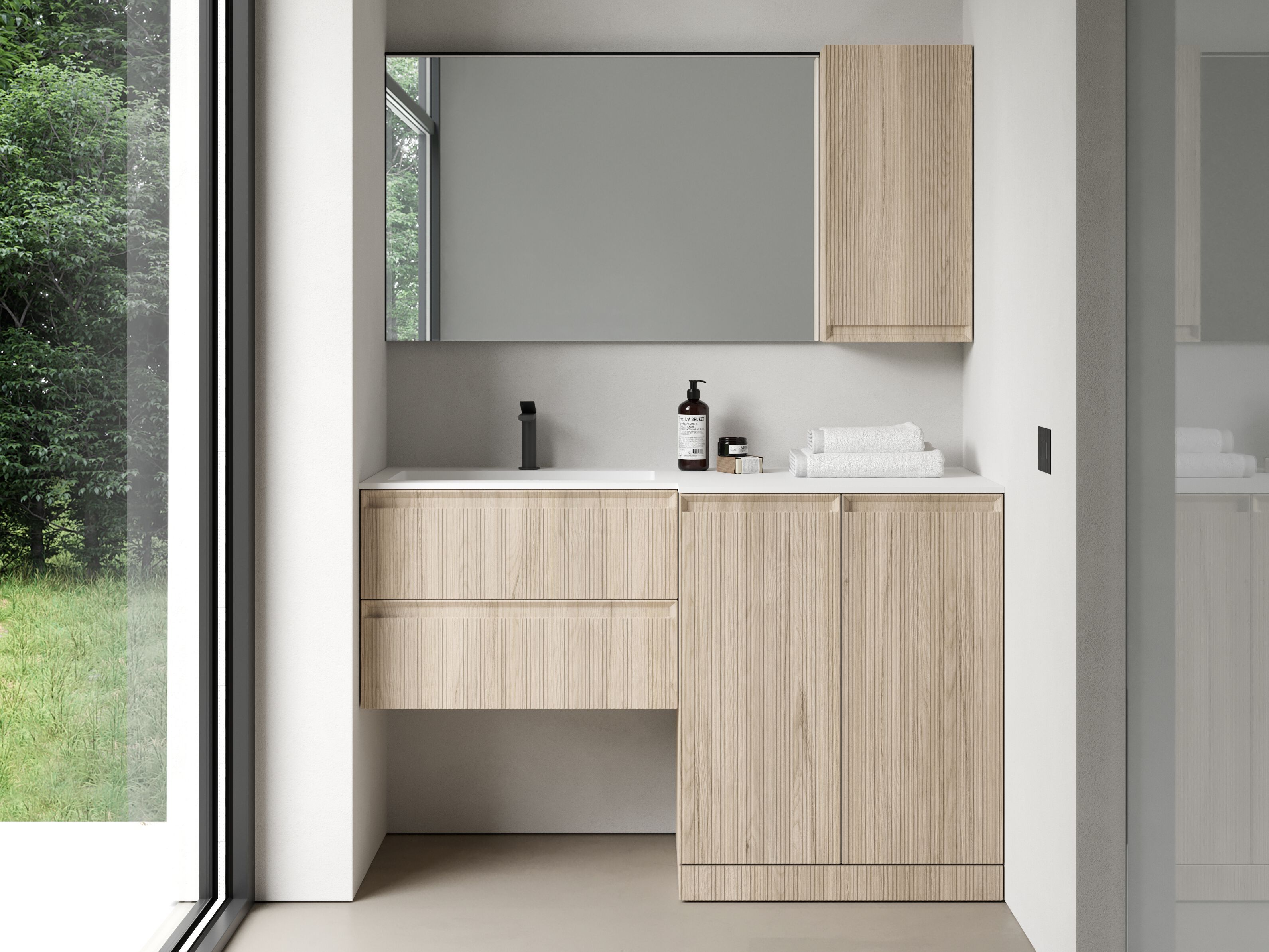 Подвесной туалетный столик с зеркалом Ideagroup Play ARCH-00047195