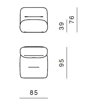 Бархатное кресло с подлокотниками GHIDINI1961 ARCH-00110881 - Вид №8