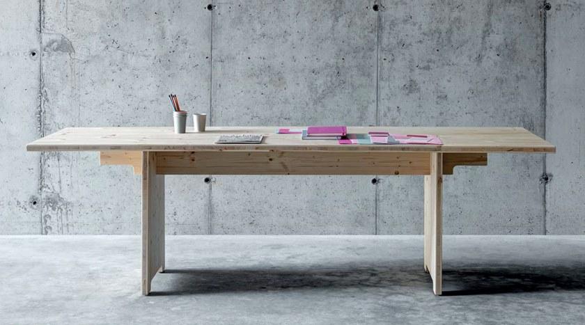 FIORONI Прямоугольный стол из клееного дерева sun-id-1450606 - Вид №1