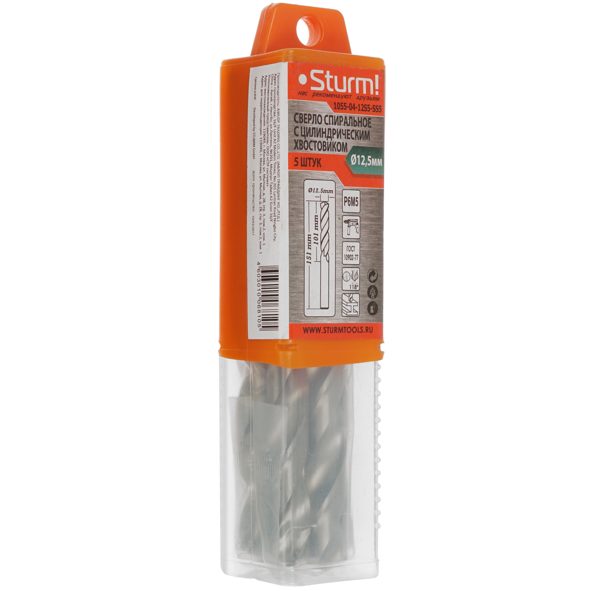 Набор сверл Sturm! 1055-04-12S5-SS5 8114050 STDN-0029053