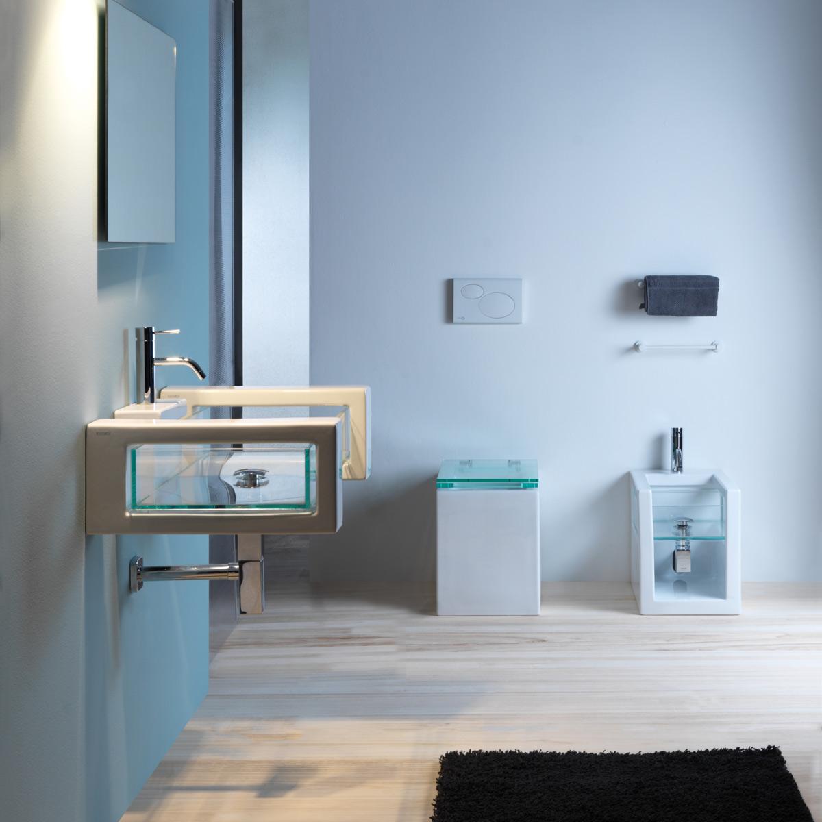 GLBI0113 Напольное биде приставное GSG CERAMIC GLASS - Вид №3