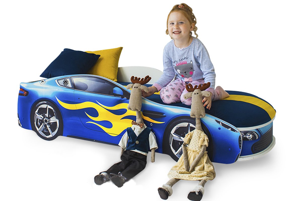 Детская кровать-машина "Бондмобиль" синяя БЕЛЬМАРКО  326762 Синий Santreyd  - Вид №2