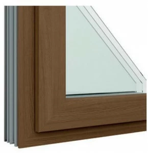 Agostinigroup Окно из алюминия и дерева с дверью fibex 500 h fibex inside