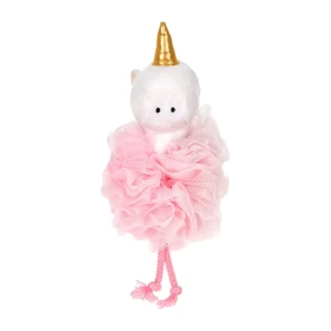 Мочалка детская Банные Штучки Единорожка 40378 17x12 см нейлон цвет розовый