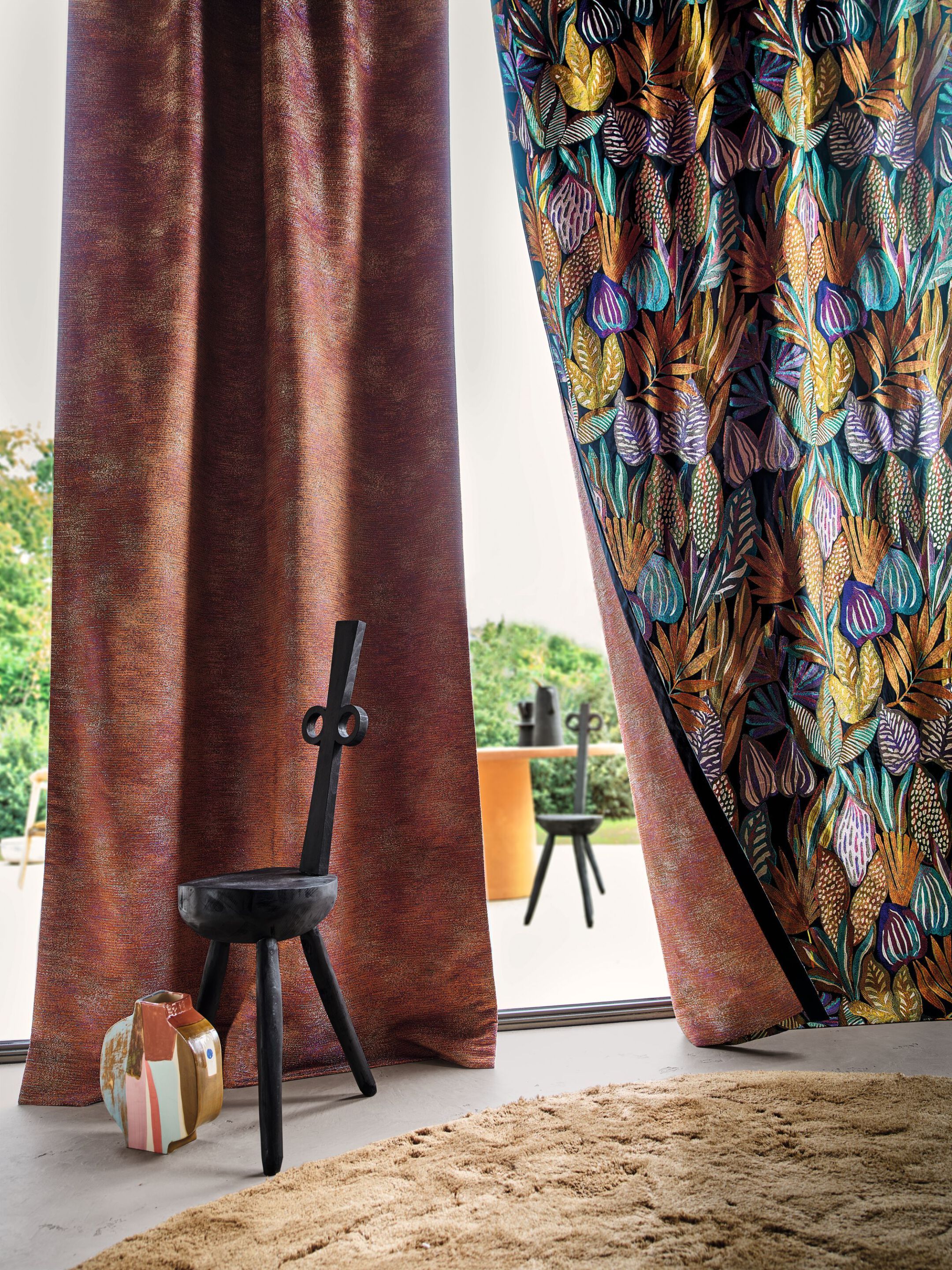 Полиэстер и хлопок Жаккардовая ткань Casamance Machaya ARCH-00114449 - Вид №1