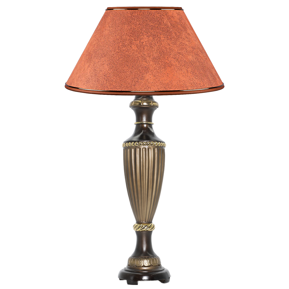 32004,34013 Настольная лампа Ваза Ребристая Бронза Персик BOGACHO 4627138210574, 4627138151518