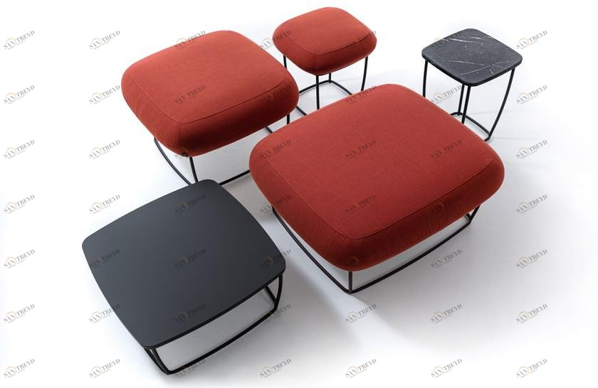 La Cividina Пуф из мягкой ткани Bernard sun-id-1353830