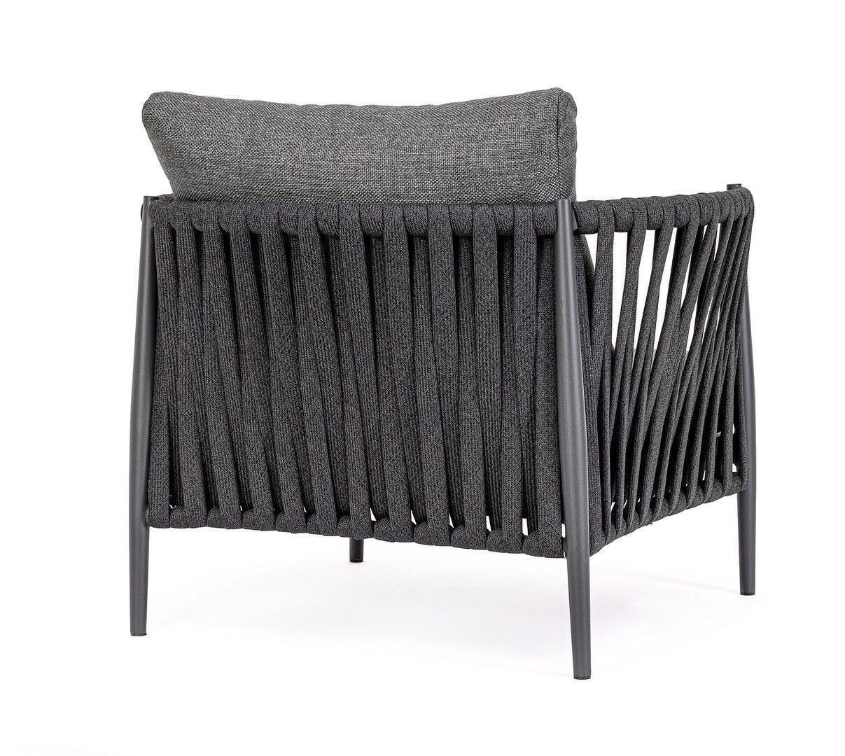 Веревочное и тканевое садовое кресло с подлокотниками BIZZOTTO Jacinta ARCH-00041239 - Вид №3