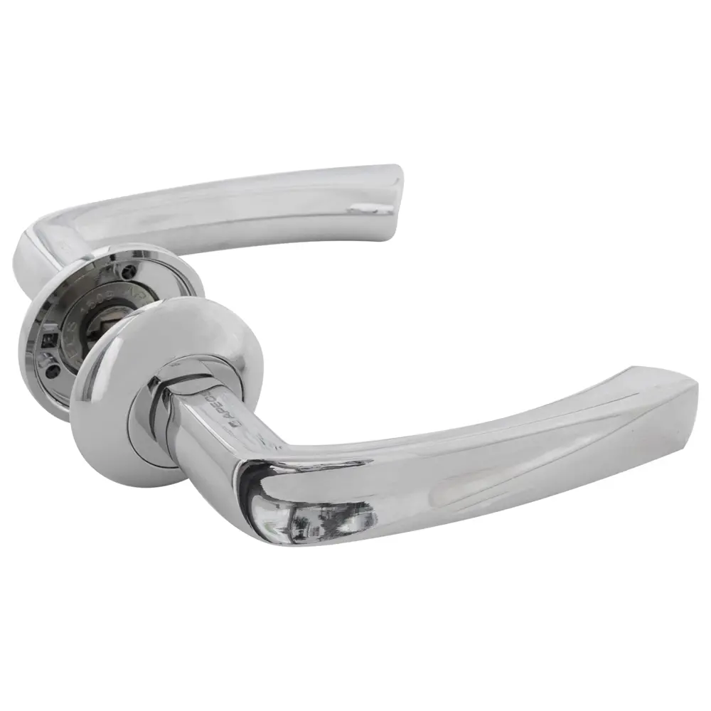 Ручки дверные на розетке Apecs H-0575-Z, цинковый сплав, цвет глянцевый хром STLM-2180351 - Вид №1