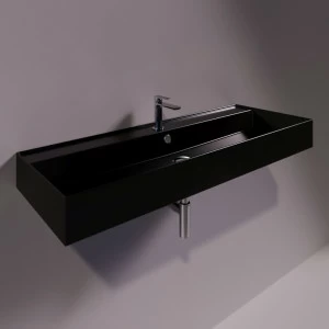 AG121NERO Подвесная раковина настенная прямоугольная Simas Agile черная