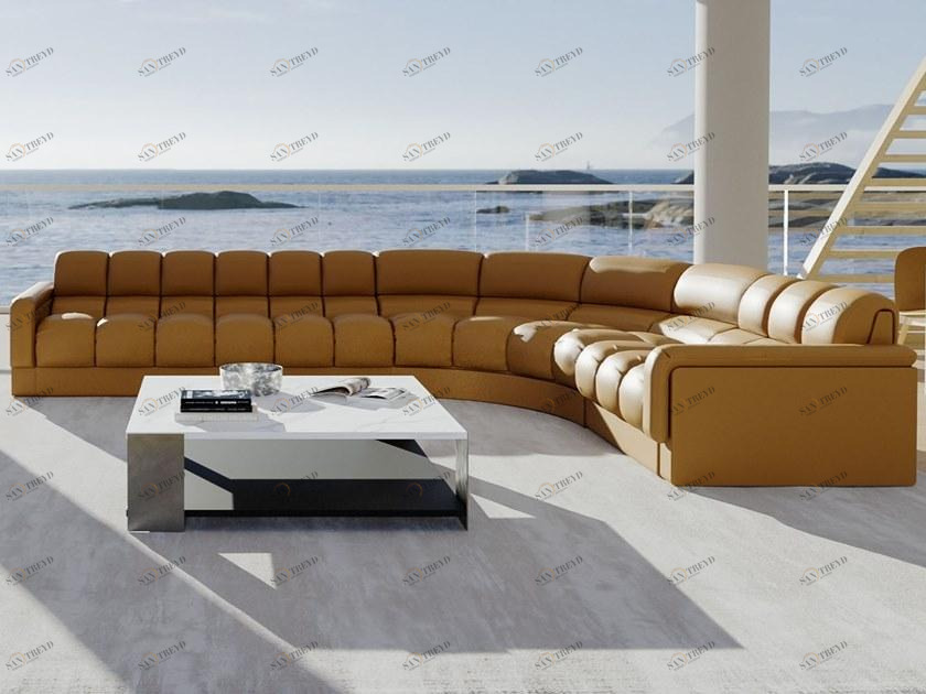 Grado Design 6-местный угловой диван в коже Salami Sal-sf-g06