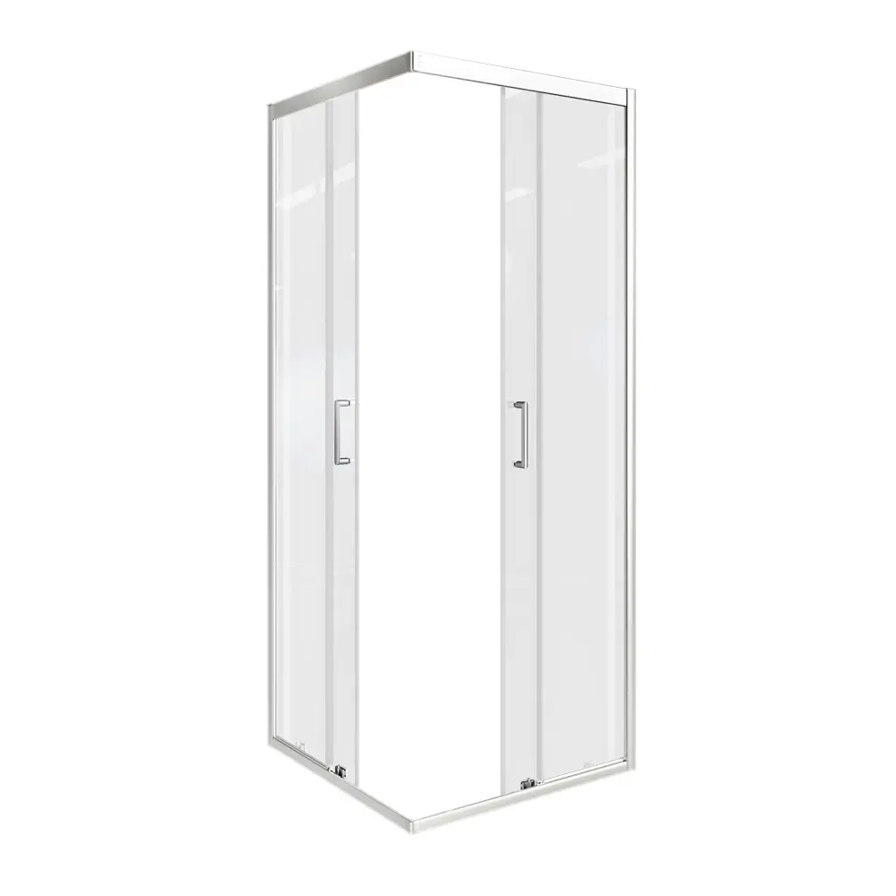 Душевая ширма Makiato квадратная 90x90x190см цвет профиля хром раздвижная стекло 5мм прозрачное Santreyd Makiato New STLM-2113685 - Вид №2
