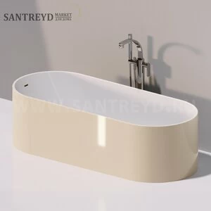 Ванна свободностоящая OVAL 170 см бежевая