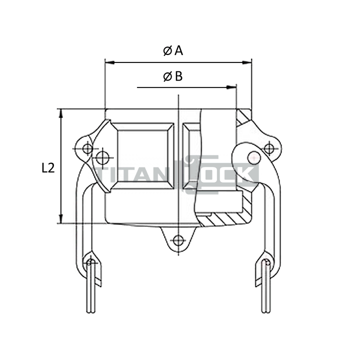 Камлок полипропиленовый тип DC, заглушка для ниппеля 3/4", TL75DCPP TITAN LOCK  - Вид №1
