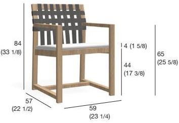 RODA Садовый стул из тика с подлокотниками Network sun-id-1479865 - Вид №5
