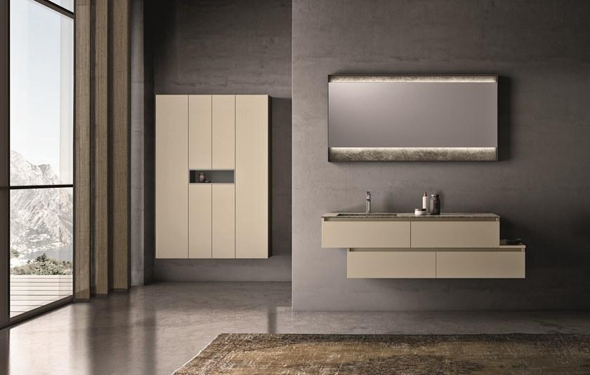 Cerasa Подвесная тумба под умывальник из меламина с зеркалом Segno sun-id-1384015 - Вид №2