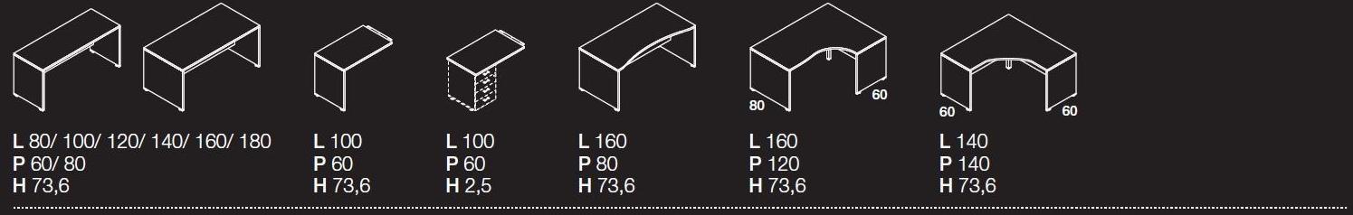 Las Mobili Модульный стол с ящиками Oxi sun-id-1401530 - Вид №1