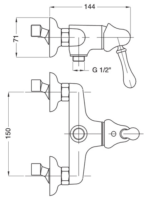 Смеситель MIGLIORE Lem Swarovski ML.LEM-1938.BR для душа - бронза  - Вид №1