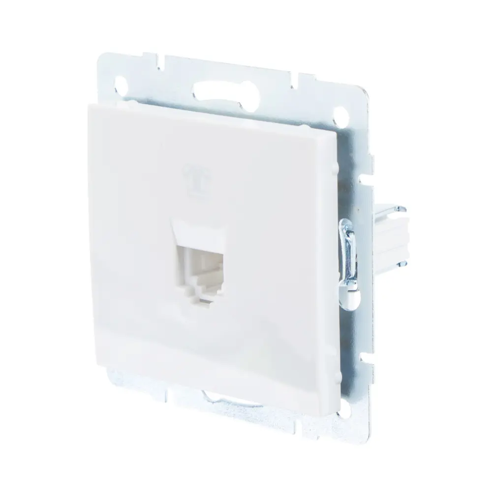 Телефонная розетка встраиваемая Lezard Rain RJ11, цвет белый STLM-2202998 - Вид №2