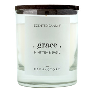 VV401MTBTO Свеча ароматическая the olphactory, grace black, Мята и базилик, 40 ч Ambientair