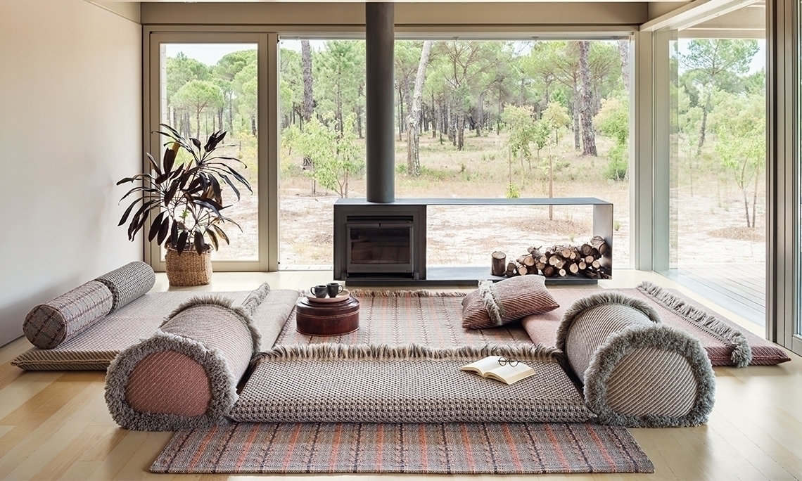 070730 Ковер GL Diagonal almond-blue 90x200 см GAN Garden Layers - Вид №5