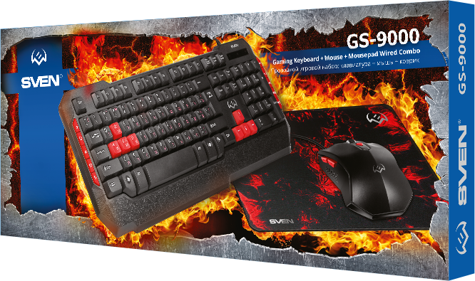 SV-018863 Игровой набор клавиатура+мышь+коврик gs-9000 (114кл.+6кл, 8 смен. кл.) Sven Santreyd  - Вид №15