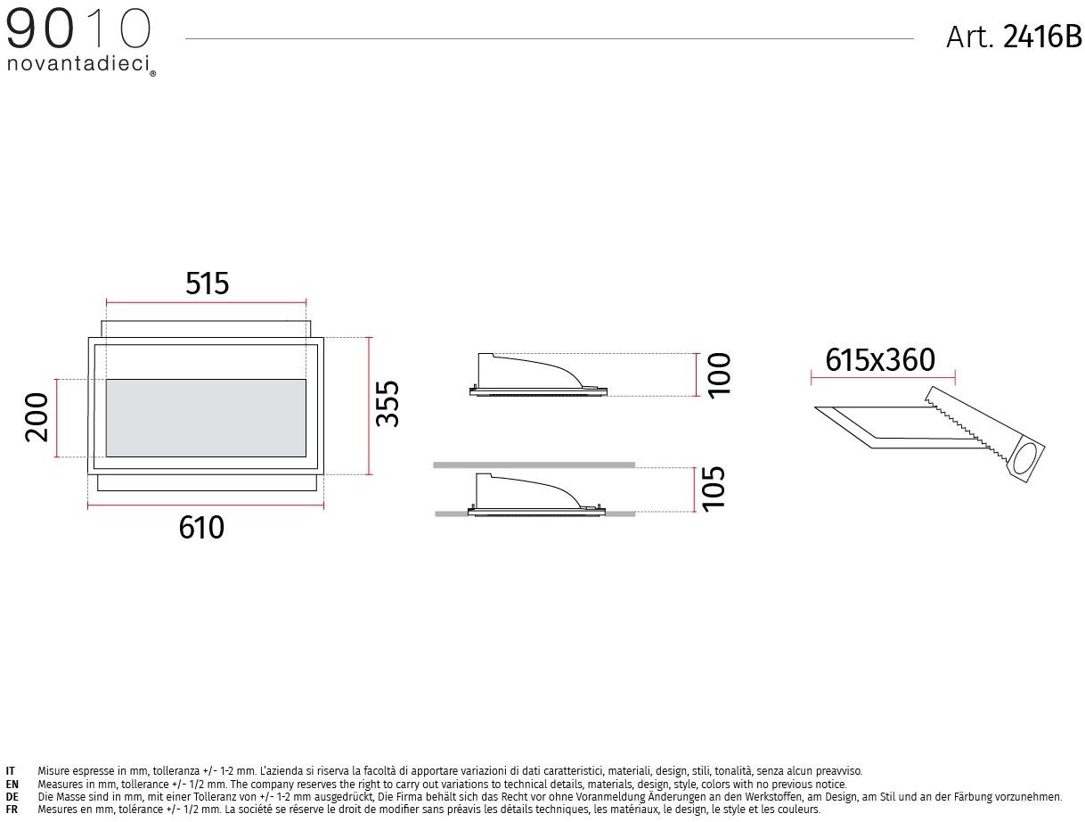 9010 novantadieci Встраиваемый настенный светильник из cristaly®  2416b  - Вид №2