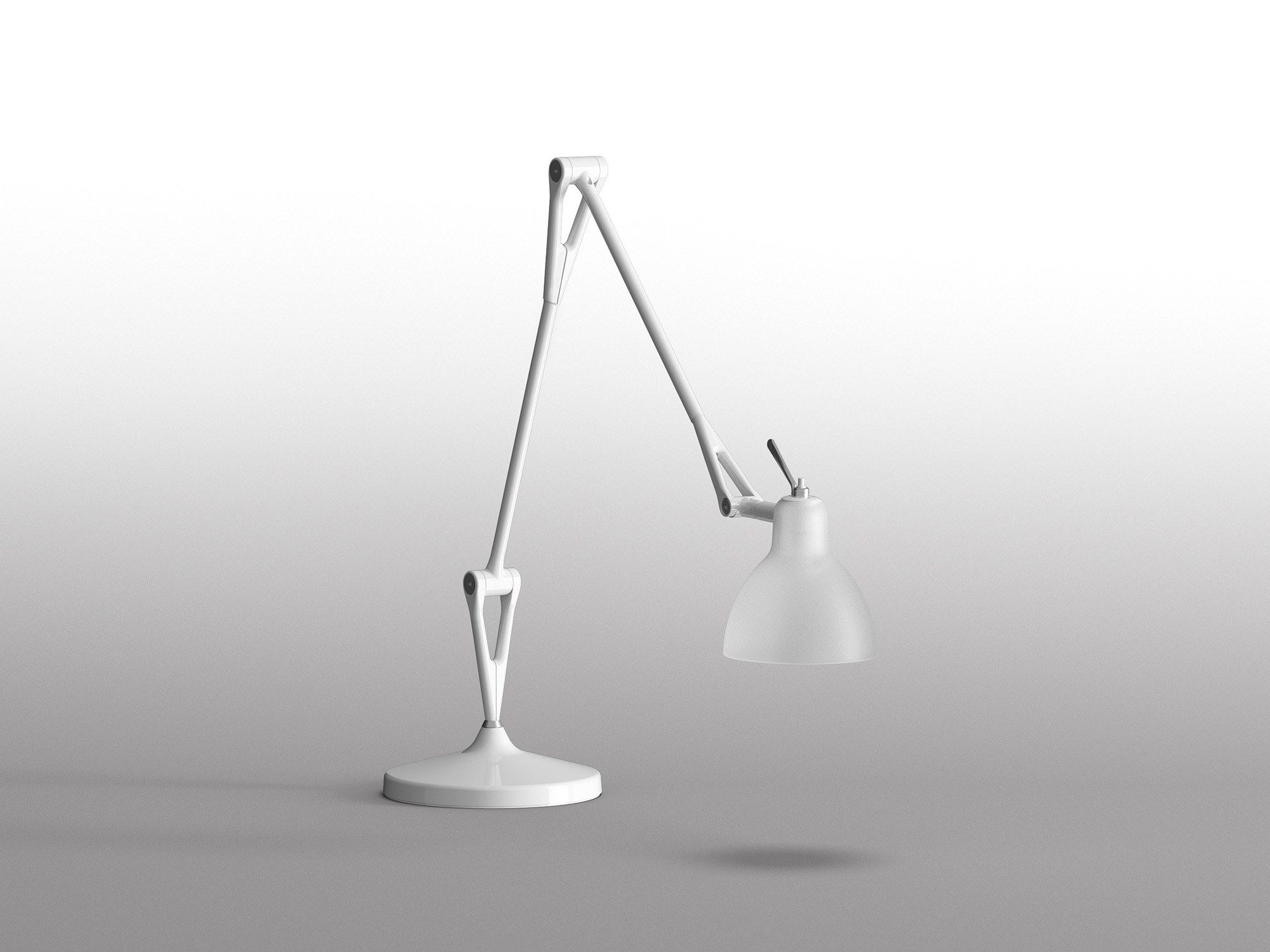 Стальная и стеклянная настольная лампа с гибкой рукояткой Rotaliana Luxy ARCH-00150142 - Вид №6