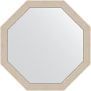 BY 3872 Зеркало в багетной раме - травленое серебро 52 mm EVOFORM Octagon