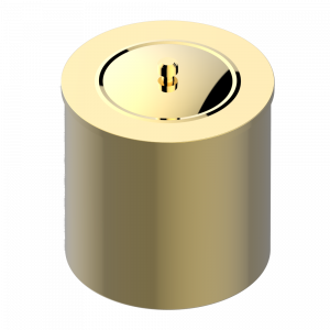 U2D-712CL WASTE BASKET WITH COVER Diameter : 200 mm Thg-paris Infini с белым фарфором Покрытие PVD золотистый цвет