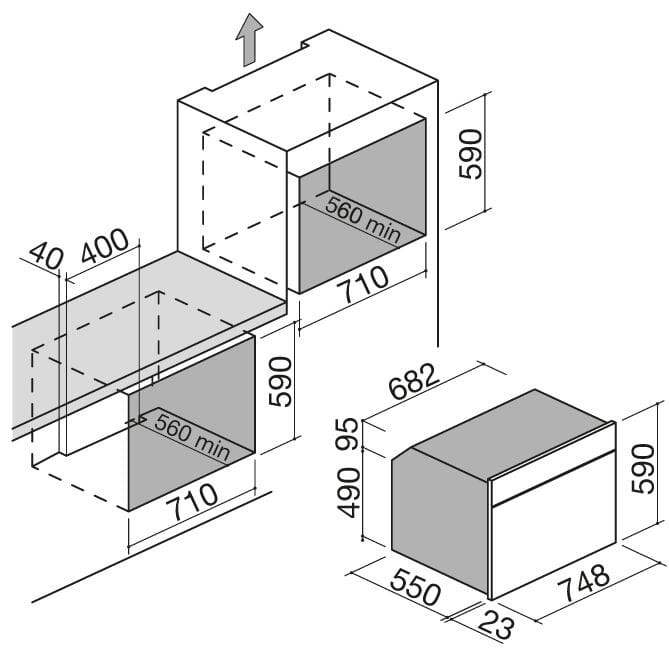 Встраиваемая печь из нержавеющей стали Barazza Icon X ARCH-00023175 - Вид №4
