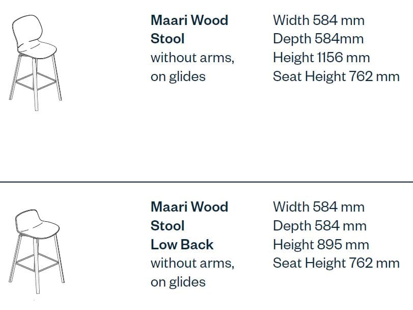 Деревянный офисный стул с подставкой для ног и спинкой Haworth Maari ARCH-00081403 - Вид №1